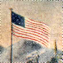 Flag displayed while Washington was reviewing the Western Army